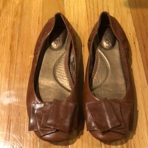 Tan ballet flats